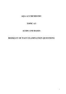 AQA A2 Chemistry: Acids and Bases Exam Questions