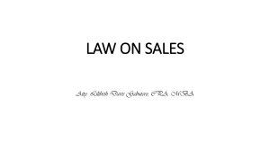 Law on Sales: Contract Essentials & Characteristics