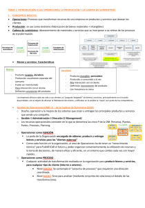 Operaciones, Producción y Cadena de Suministros: Introducción