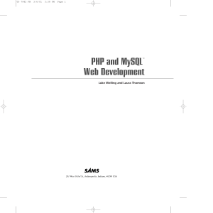 PHP and MySQL Web Development Textbook