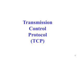 TCP: Transmission Control Protocol - Overview & Mechanisms