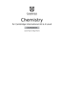 Chemistry Coursebook: Cambridge AS & A Level