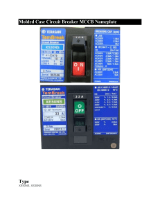 Terasaki MCCB Nameplate: Specs & Ratings