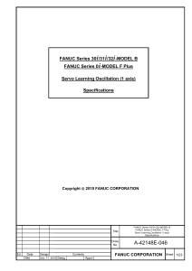 FANUC Servo Learning Oscillation (1 axis) Specifications