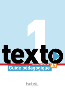 Guide pédagogique Texto A1 : Apprendre le français