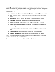 Welding Procedure Specification (WPS) Guide