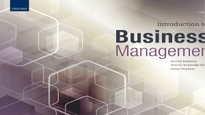 Business Management: The Business World & Management