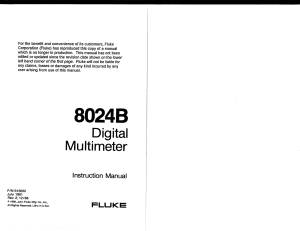 8024B Digital Multimeter Instruction Manual