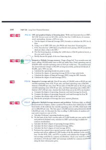 Finance Problems: Leverage, Breakeven, Financing Plans