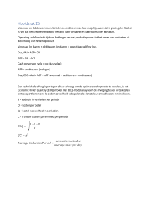 Financiële Samenvatting: Voorraad, Cashflow & Investeringen