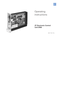 ZF ERM Electronic Control Unit Operating Instructions