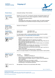 Polystop LP: AkzoNobel Aerospace Coating - Technical Data