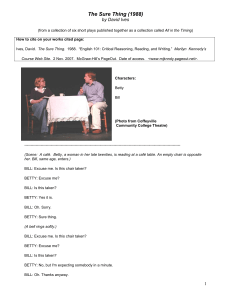 The Sure Thing Play Script by David Ives