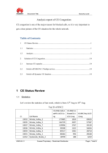 CE Congestion Analysis Report