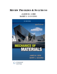 Mechanics of Materials Exam Review Problems & Solutions