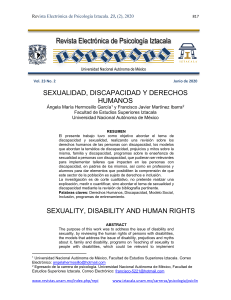 Sexualidad, Discapacidad y Derechos Humanos