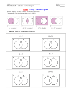 Venn Diagrams: Shading & Set Operations Worksheet