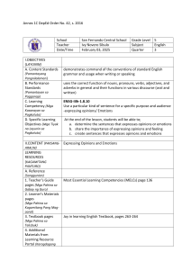 Expressing Opinions & Emotions: Grade 5 English Lesson Plan