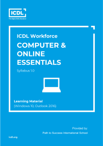 ICDL Computer & Online Essentials 1.0 - Path to Success International School