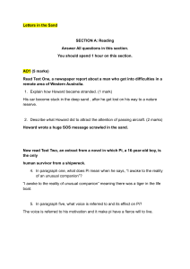 Reading Comprehension Exam: Stranded Individuals