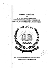 Electrical Engineering Scheme of Studies - Poonch University