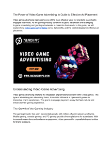 Video Game Advertising: Effective Ad Placement Guide