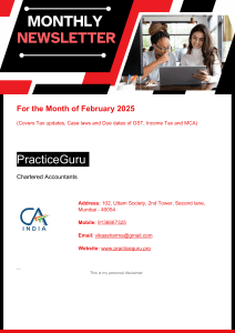 Tax & Legal Updates: February 2025 - GST, Income Tax, MCA