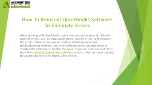 Reinstall QuickBooks: Fix Errors & Software Issues