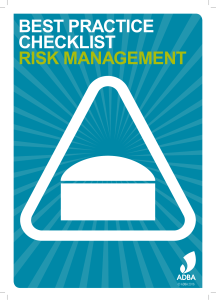 AD Risk Management: Best Practice Checklist