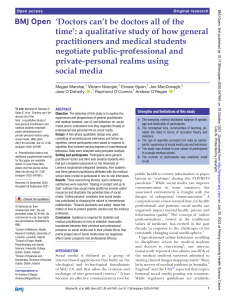 Social Media Use by Doctors: A Qualitative Study