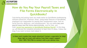 Pay Payroll Taxes Electronically in QuickBooks