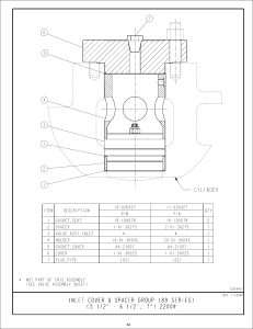 Inlet Cover & Spacer Group Technical Drawing (89 Series)