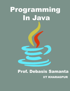 Java Programming Course Lecture Notes