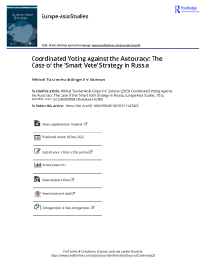 Smart Vote Strategy in Russia: Electoral Coordination