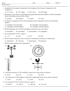 Weather Quiz: Atmospheric Layers, Instruments, and More