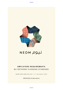 NEOM MV Network Planning Standard - Employers Requirements