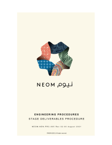 NEOM Stage Deliverables Procedure: Engineering & Design