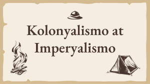 Colonialism and Imperialism in the Philippines