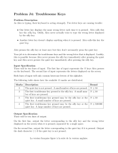 Troublesome Keys Problem: Algorithm Design Challenge