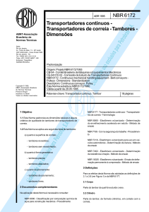 NBR 6172: Transportadores de Correia - Dimensões de Tambores