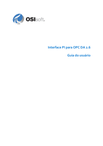 Interface PI para OPC DA 2.6: Guia do Usuário