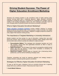 Higher Education Enrollment Marketing Strategies