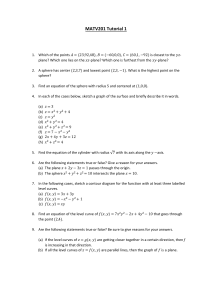 Multivariable Calculus Tutorial: 3D Geometry & Level Curves