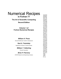 Numerical Recipes in Fortran 77: Scientific Computing