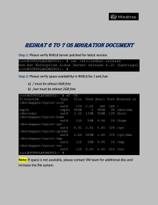 RedHat 6 to 7 OS Migration Guide