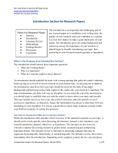 Research Paper Introduction: Writing Guide