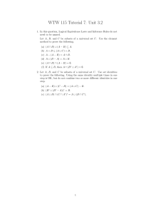 Set Theory Tutorial: Element Method & Set Identities