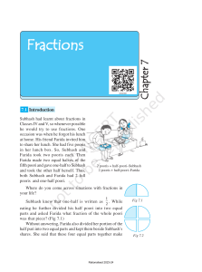 Fractions: Chapter 7 - Math Textbook