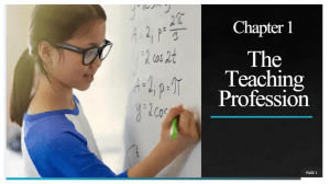 Chapter 1: The Teaching Profession - Textbook Excerpt