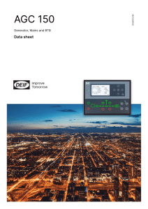 AGC 150 Generator, Mains, BTB Controller Data Sheet